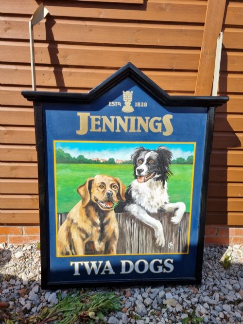good large wooden jennings pub sign