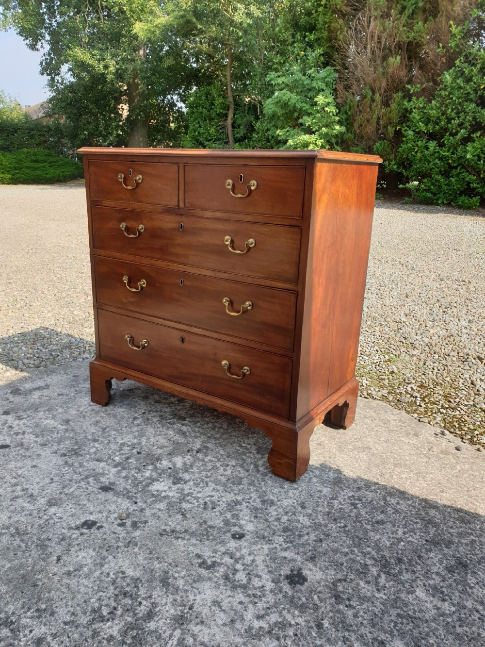 a good original georgian mahogany chest of drawers c1780