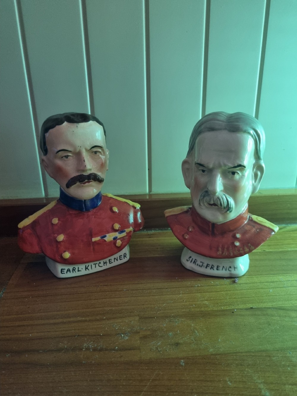 earl kitchener and sir john french staffordshire busts c1890