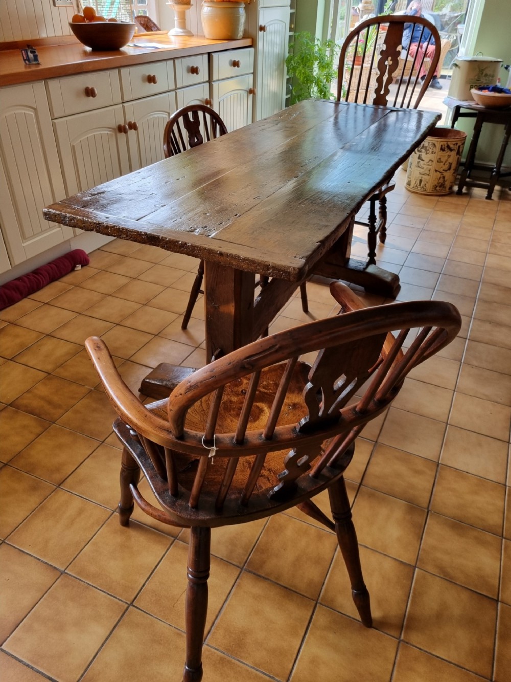 antique oak english farmhouse table