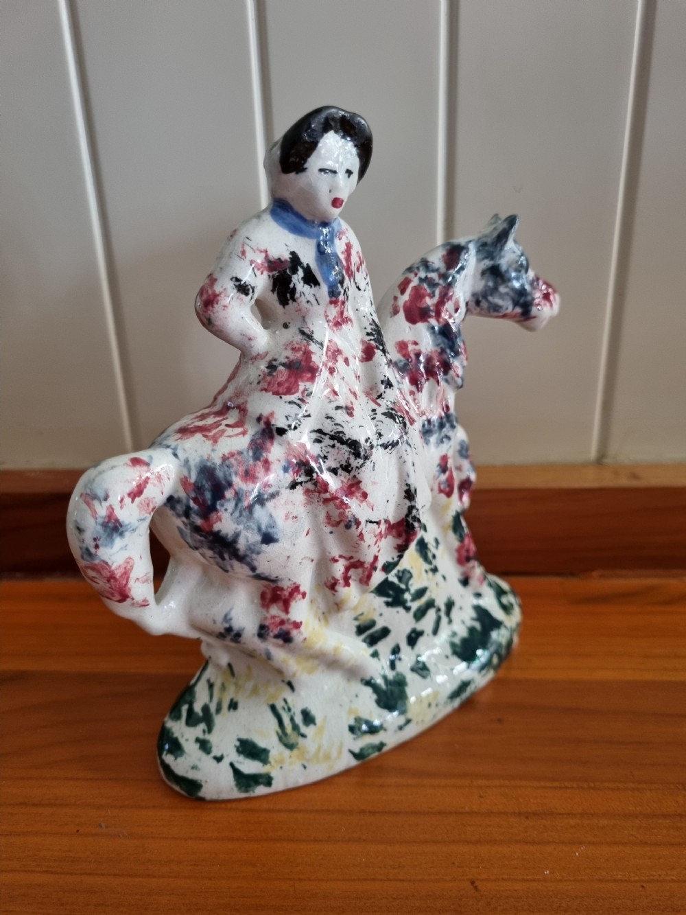 1819thc primitive scottish portobello figure of man on a horse