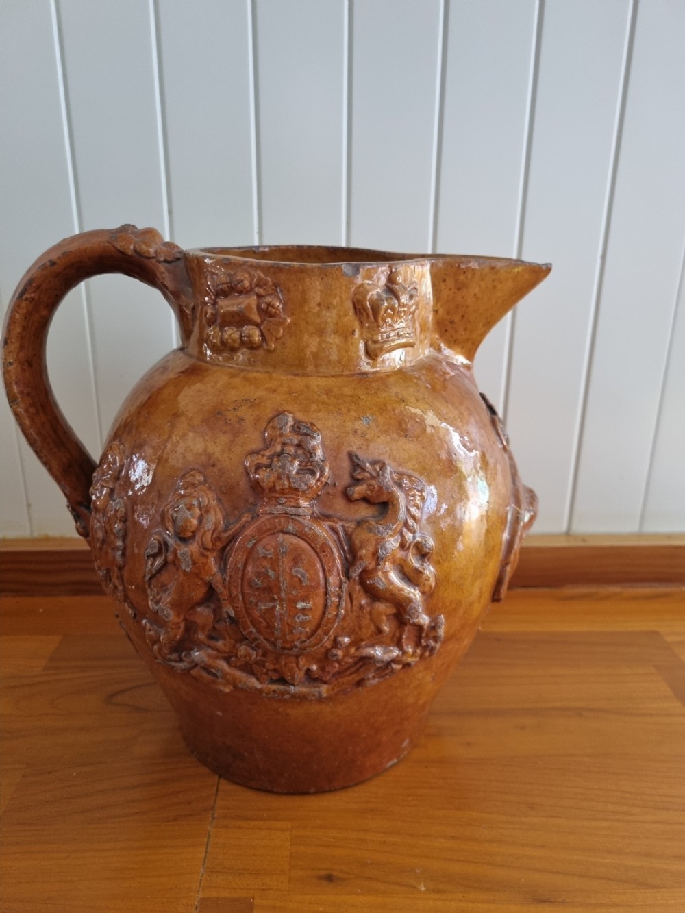 scarce l18thce19thc massive stoneware jug patent