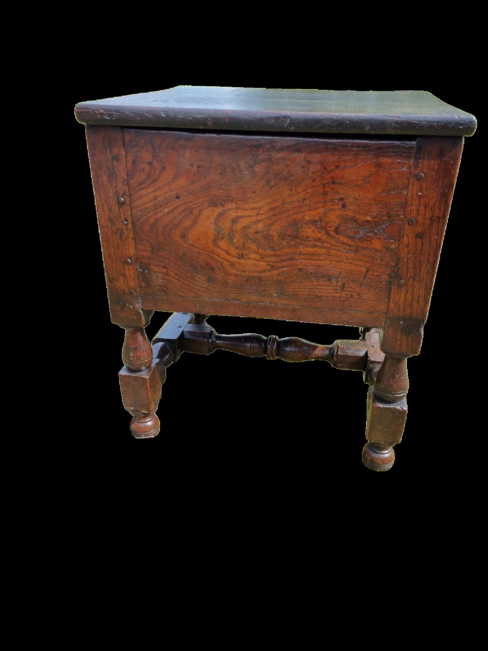 rare mid17thc oak close stool