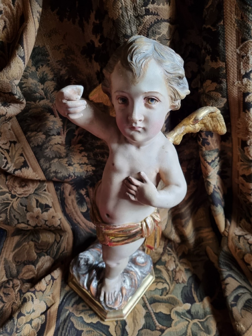 baroque l18thc19thc decorated carved cherub