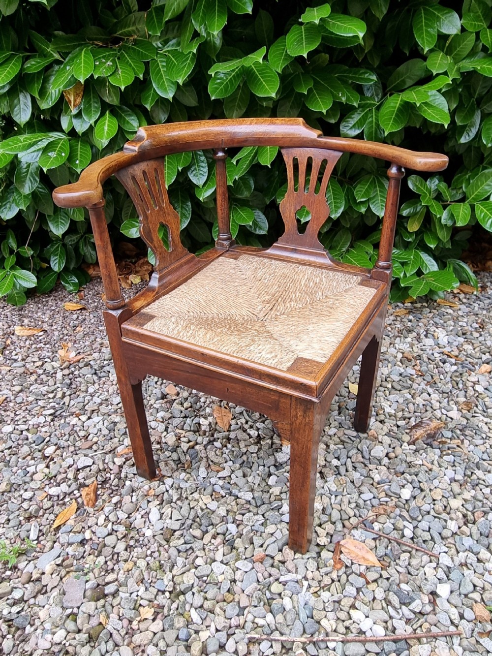 georgian north country oak corner chair