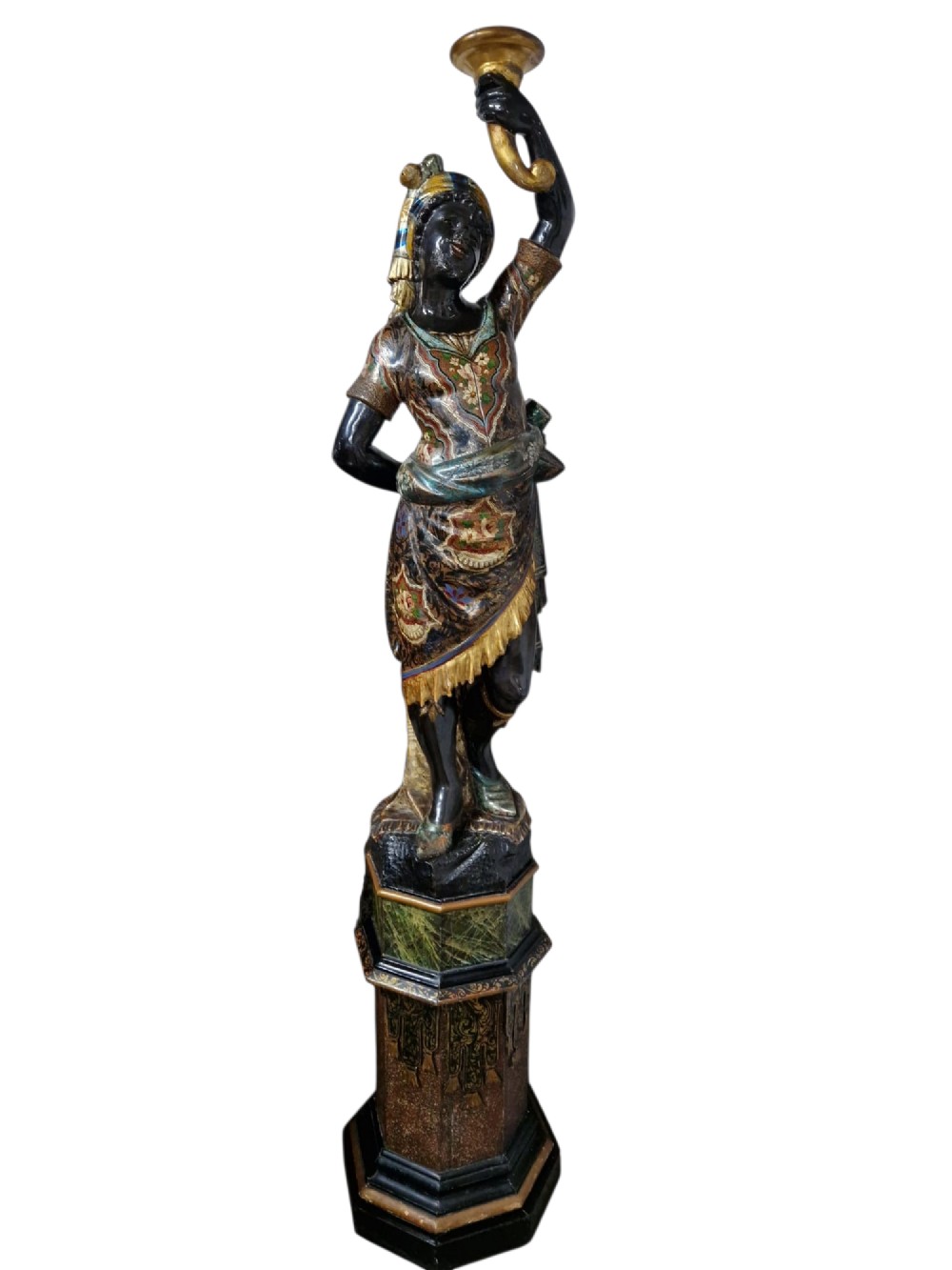 a superb original large 19thc blackamoor figure