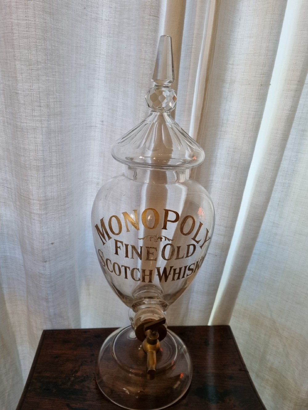 rare l19thc whisky glass bar dispenser
