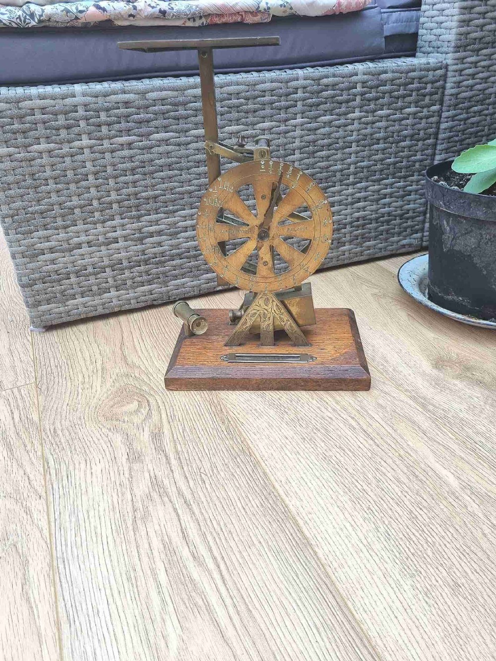 large set of brass post office parcel scales c1900