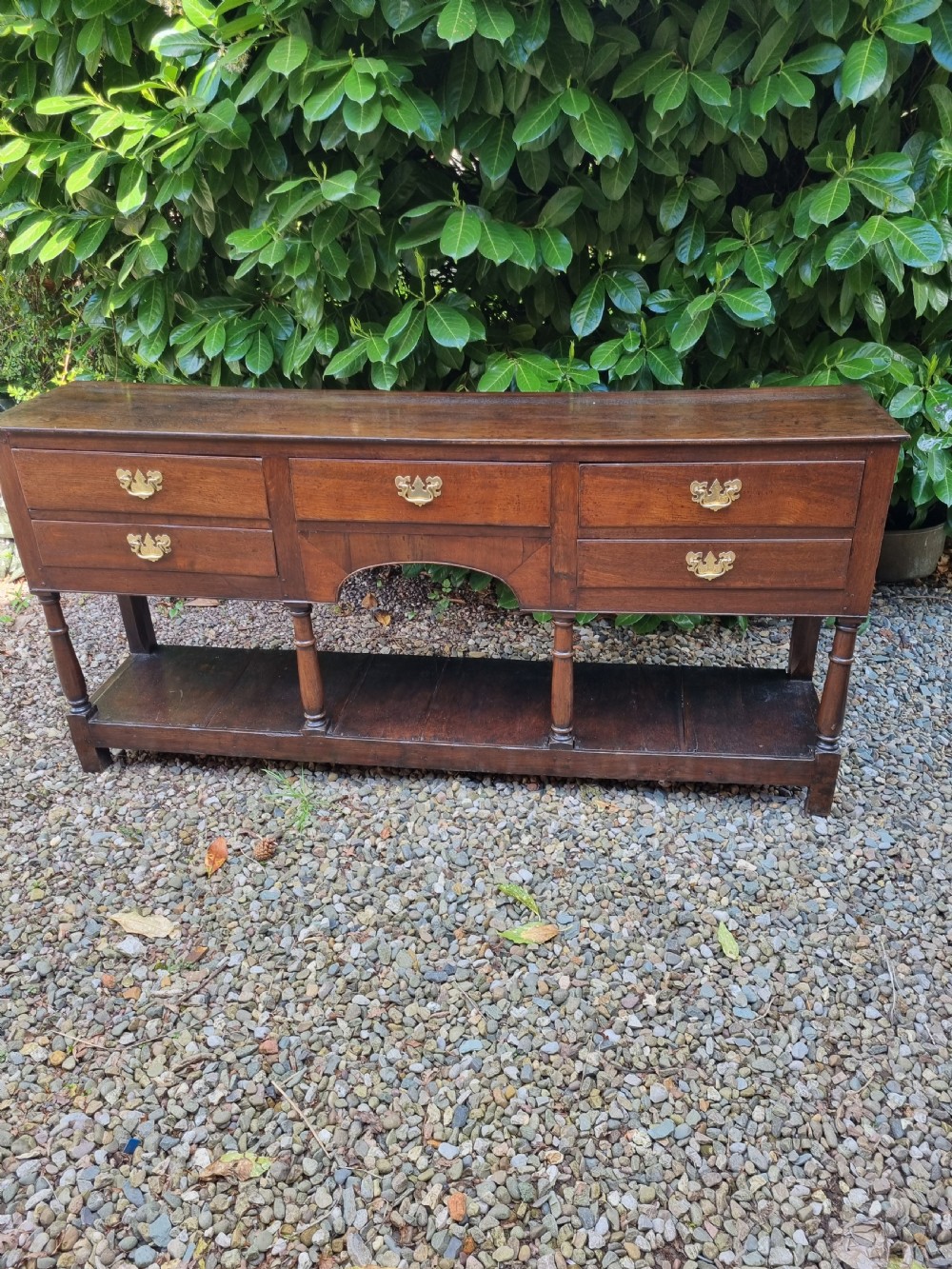 18thc welsh oak 5 drawer dresser base mid wales