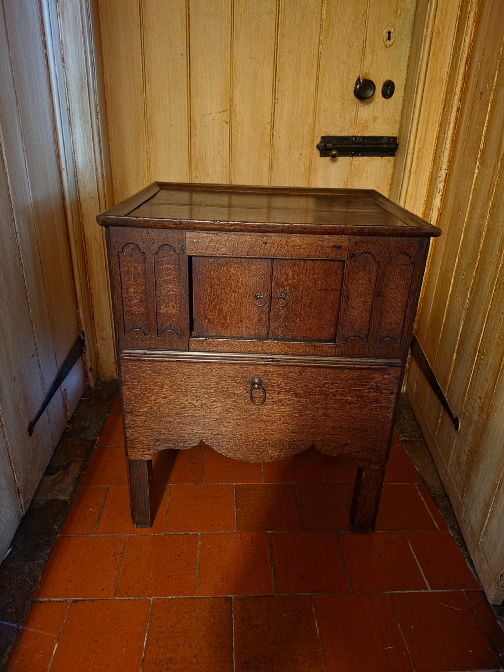 georgian oak night stand bedside cupboard