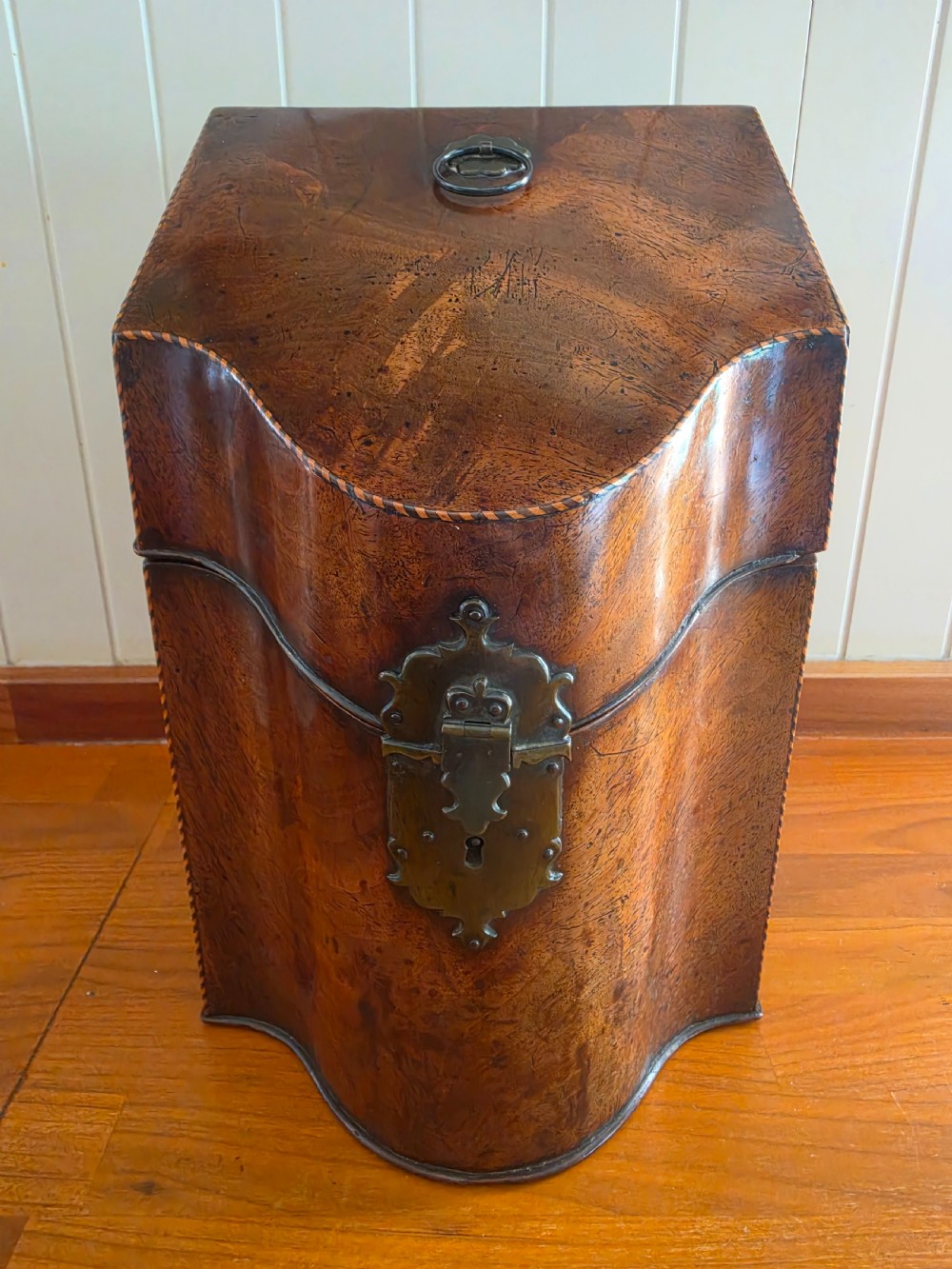 good small original georgian knife box complete