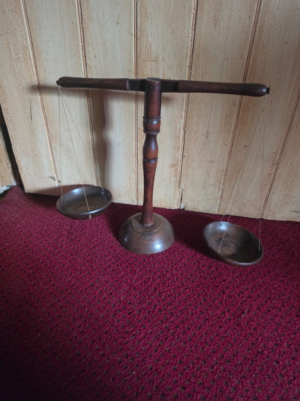 rare set of 19thc welsh treen scales