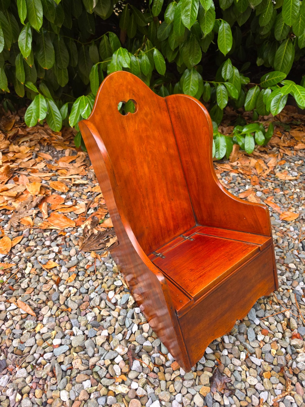 georgian fruitwood childs potty rocker