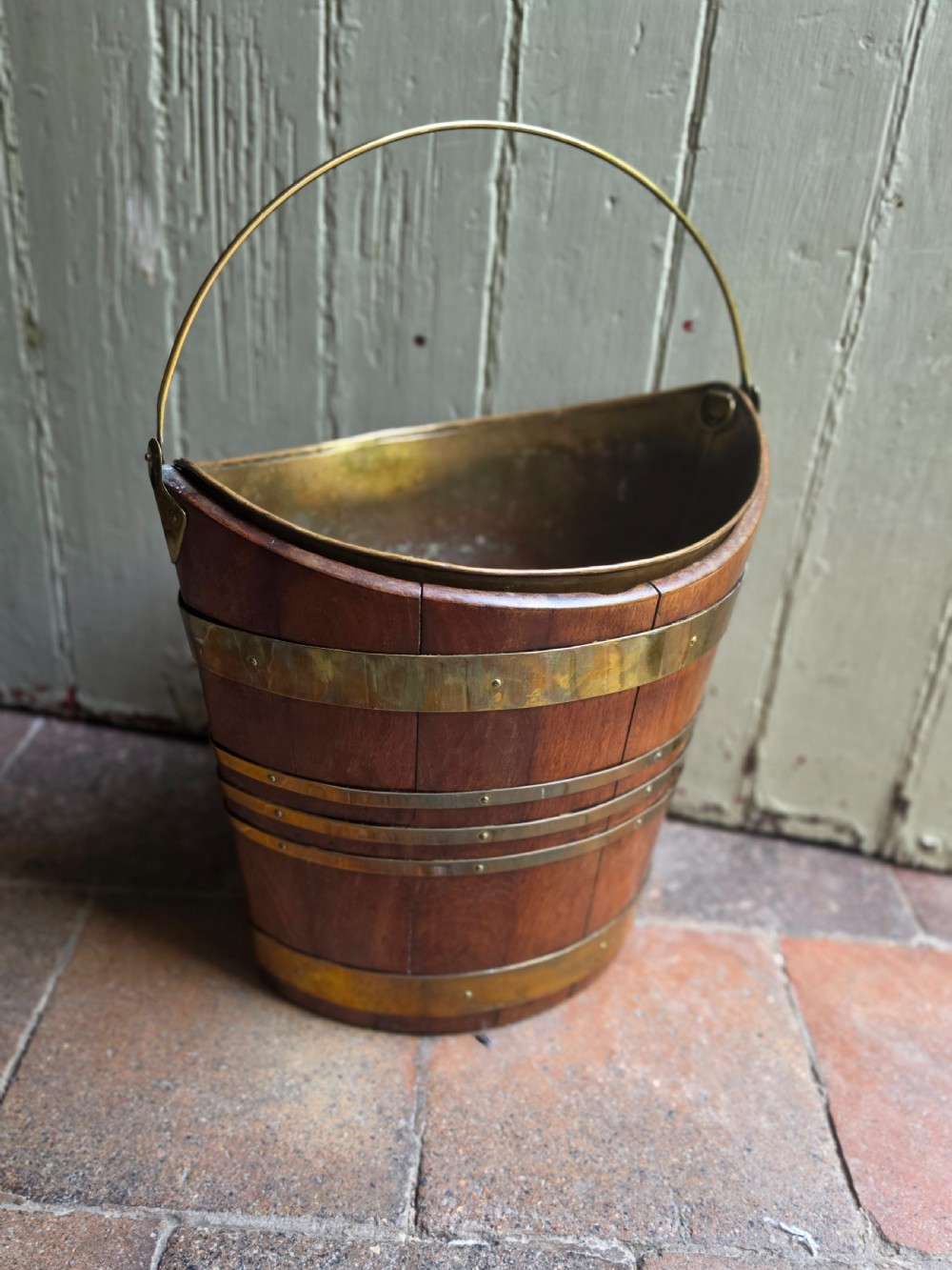 superb georgian mahogany plate bucket c1760
